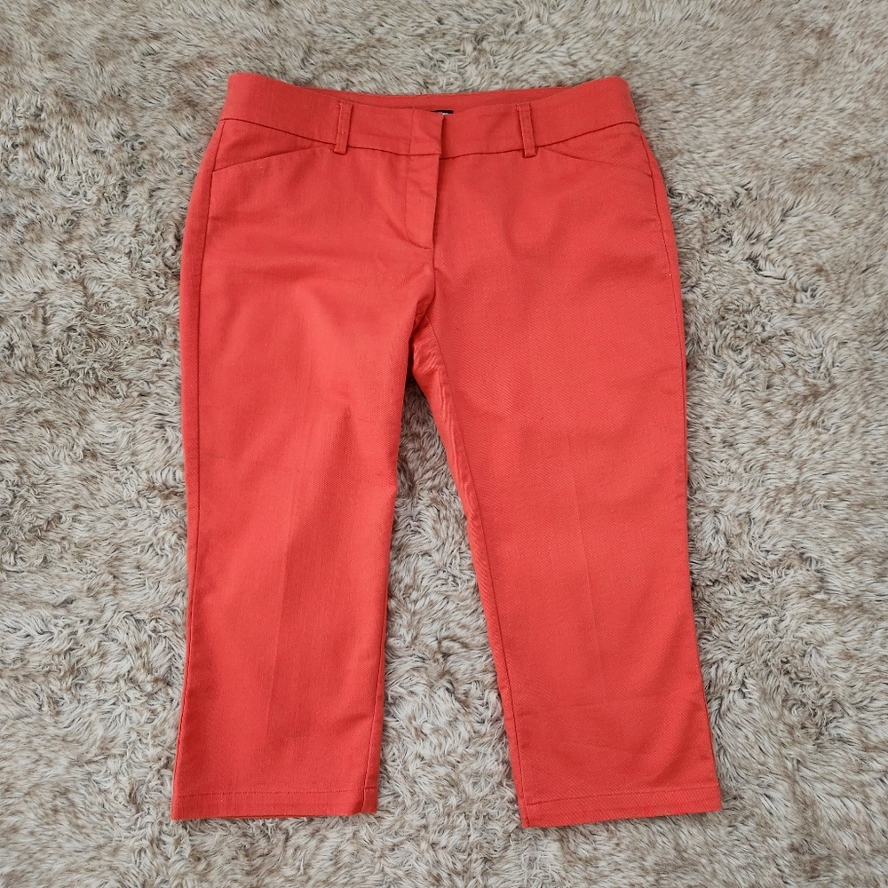 Dalia Collection Modern Fit Capri Dress Pants Coral Women's‎ Size 10